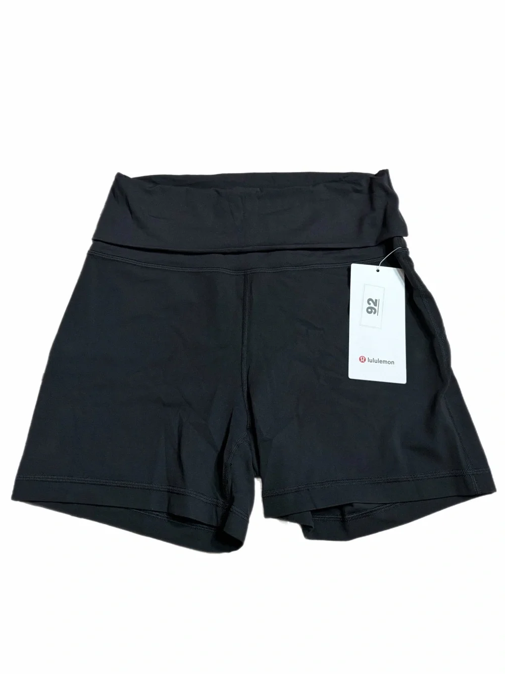 NWT Lululemon Groove Foldover Mid-Rise Short *4” Nulu (Black) Size 12